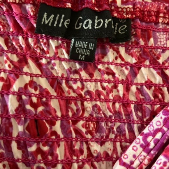 Mlle Gabrielle Women’s Sleeveless Pink Floral Boho Waist Studded Maxi Dress Med - Picture 11 of 12